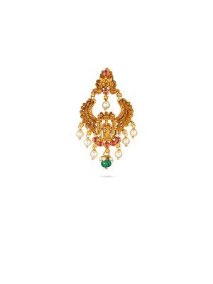 Classic Meenakshi Motif with Pearl Drops