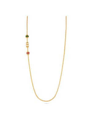 Elegant Pearl Accents Mugappu Chain  