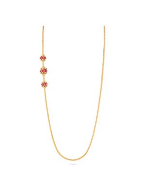 Elegant Pearl Accents Mugappu Chain  