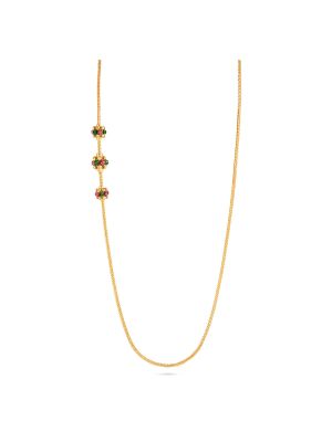 Elegant Pearl Accents Mugappu Chain  