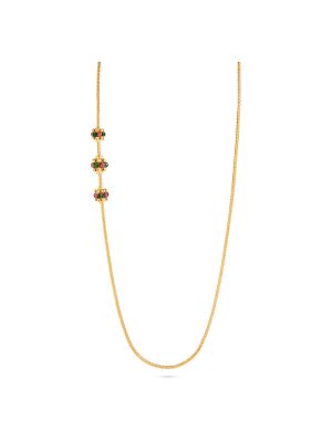 Elegant Pearl Accents Mugappu Chain  