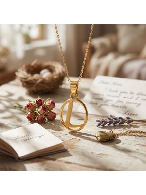Modest Nested Love Casting Gold Pendant
