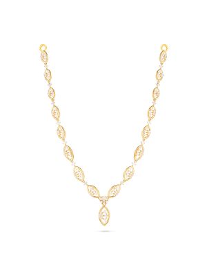 Contemporary Oval Gold Necklace