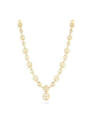 Contemporary Oval Floral Necklace