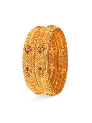 Fancy Balls Gold Bangle