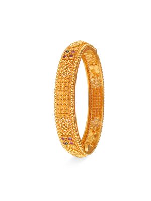 Fancy Balls Gold Bangle