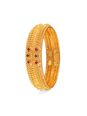 Fancy Balls Gold Bangle