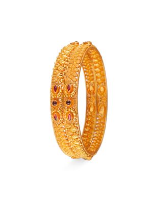 Fancy Balls Gold Bangle