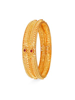 Fancy Balls Gold Bangle