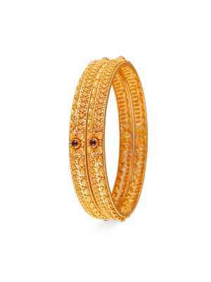 Fancy Balls Gold Bangle