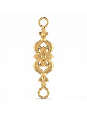 Gold Modern Floral Mugappu for Thali Chain