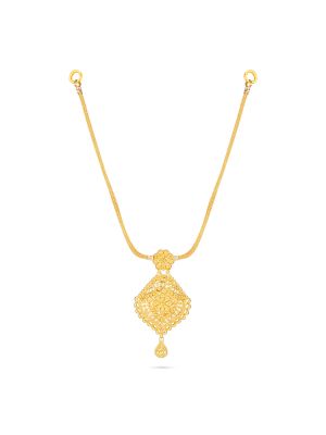 Floral Pendant Rope Necklace