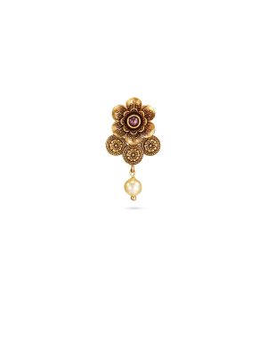 Heritage Floral Gold Drop Earring
