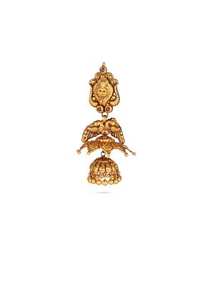 Antique Lakshmi Mayil Jhumka Earring