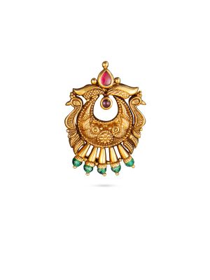 Antique Mayil Stud with Emerald Drops