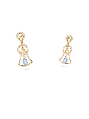 Geometric Wave Casting Drop Earring