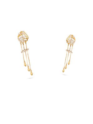 Geometric Chain Dangler Casting Drop Earring