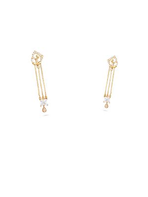 Geometric Chain Dangler Casting Drop Earring