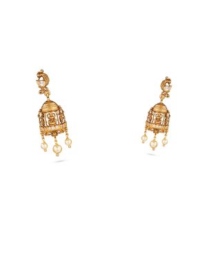 Divine Lakshmi Motif Jhumka Earring