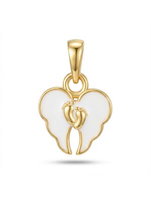 Luxury Heart Foot Casting Pendant