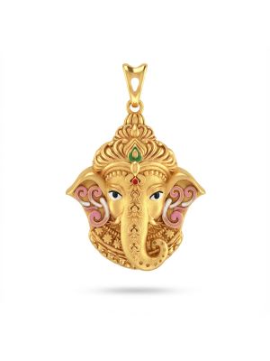 Traditional Lord Ganesh Gold Pendant