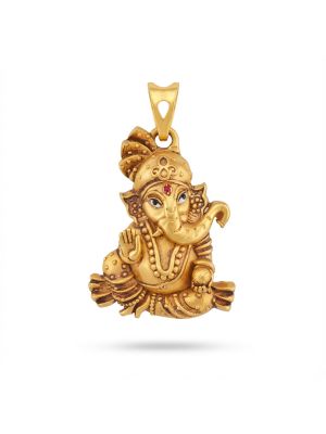 Traditional Lord Ganesh Gold Pendant