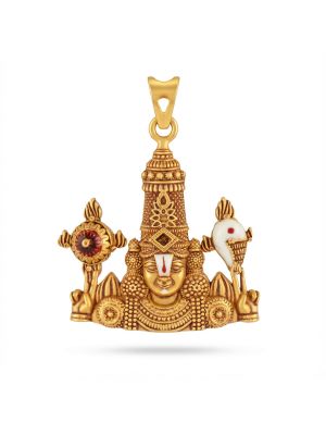 Traditional Lord Balaji Gold Pendant