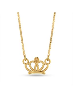 Elegant Crown Kids Gold Necklace