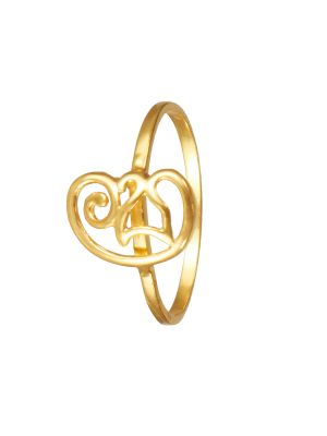 Heart Swirl Casting Gold Ring