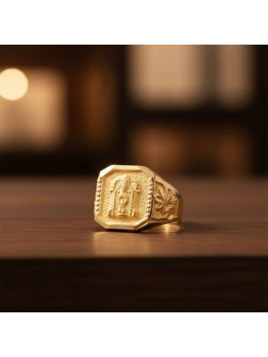 Temple Balaji Signet Boltv Ring