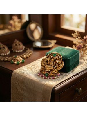 Antique Lakshmi Stone Drops Dollar