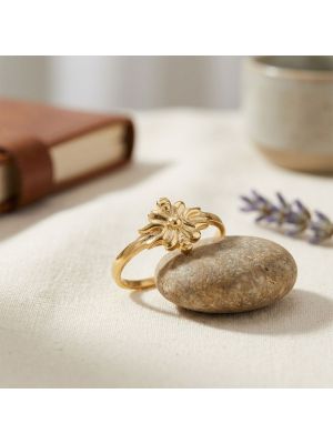 Ladies Floral Casting Gold Ring