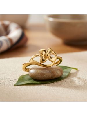 Tangled Bloom Casting Womens Gold Ring