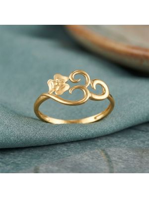 Botanical Ladies Casting Gold Ring