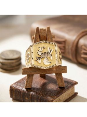 Gents Bold Signet Gold Ring