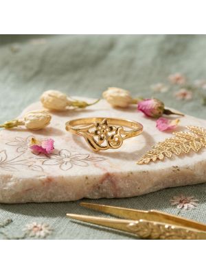 Botanical Casual Wear Gold Ring
