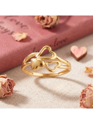 Ladies Gold Heart Ring