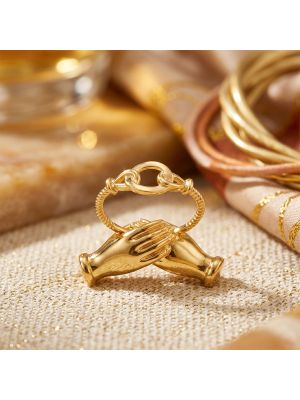 Textured Rope Gold Ring