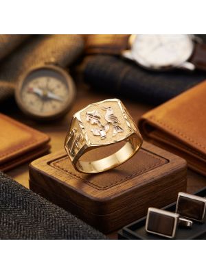 Traditional Men's Heavy Gold Ring