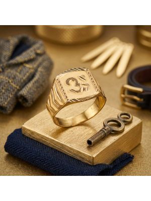Gents Gold Om Signet Ring