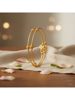 Baby Gold Coiled Bangle Pair
