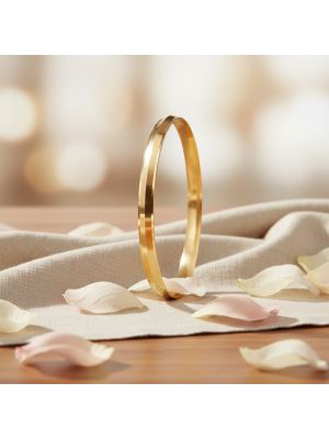 Classic Polished Gold Plain Gadi