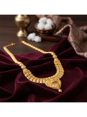 Lakshmi Enamel Temple Pendant Malai