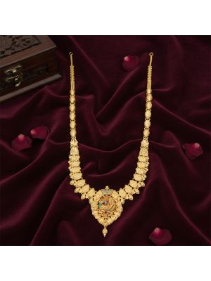 Fancy Peacock Enamel Pendant Malai