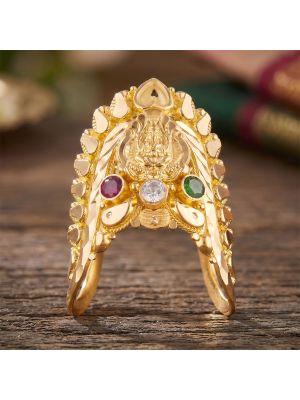 Womens Divine Lakshmi Gold Ring