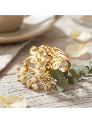 Ladies Casting Leaf Gold Ring