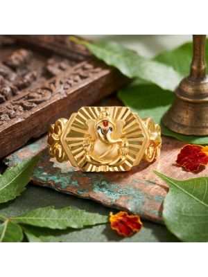 Divine Lord Ganesh Casting Gold Ring