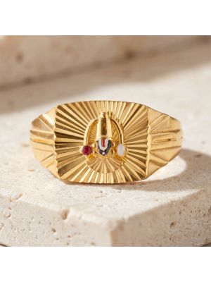 Mens Gold Lord Balaji Ring