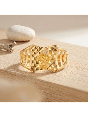 Traditional Om Signet Casting Gold Ring