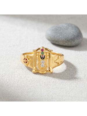 Lord Tirupathi Casting Gold Ring